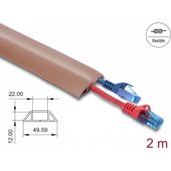 Kabelių kanalas DELOCK 20764 Rudas PVC 1 vnt