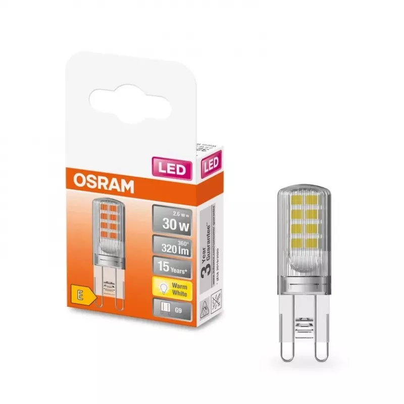 OSRAM Parathom Clear kapsulinė LED lempa G9 2,6 W šilta balta