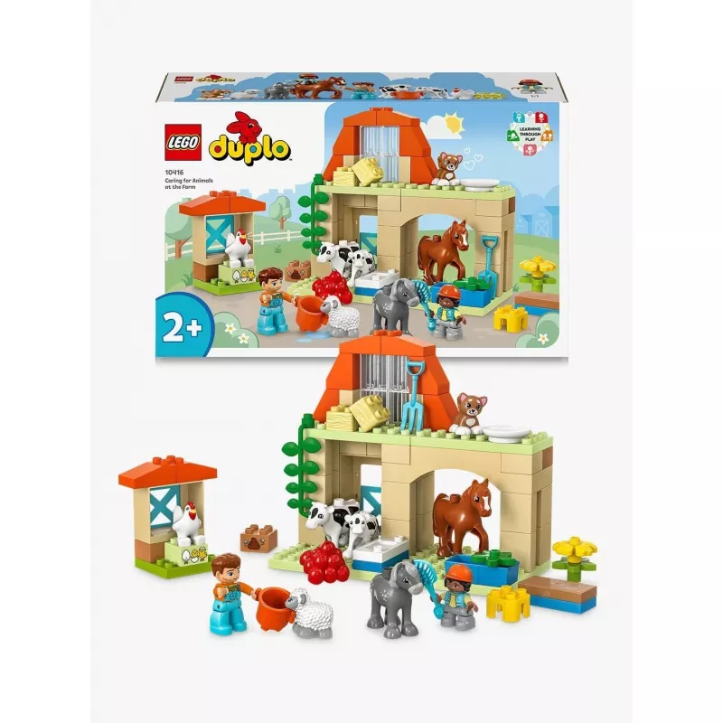 Konstruktorius LEGO DUPLO Ūkio gyvūnų priežiūros rinkinys 10416 – 74 detalės, 2 figūrėlės, nuo 2 metų