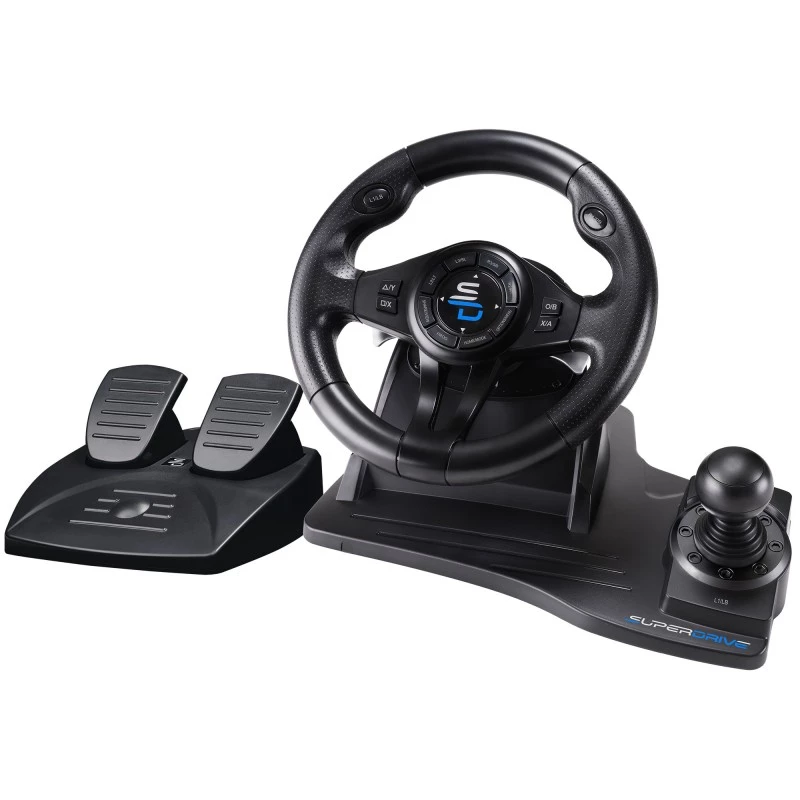 Subsonic SA5596-NG žaidimų vairas su pedalais USB, juodas, 270°