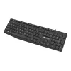 Laidinė pilno dydžio klaviatūra NATEC NAUTILUS NKL-1950 — USB, QWERTY US International, 105 klavišų, juoda