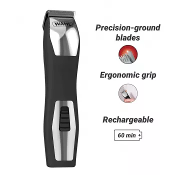 Trimeris Wahl GroomsMan Pro juodas nerūdijantis plienas 0.7 mm 3 cm
