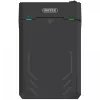 Išorinis dėklas HDD/SSD Unitek Y-3035 — 2,5/3,5 colio SATA, USB 3.2 Gen 1 (USB Type-B), 6 Gbit/s, juodas, su maitinimo adapteriu
