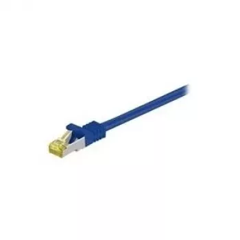 Wentronic Goobay Cat.7 jungiamasis laidas, S/FTP (PiMF), mėlynas, 25 m - LSZH halogenų neturintis, varis, RJ45 kištukas (91664)