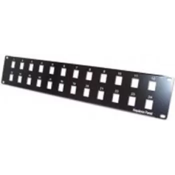 Patch Panel Tecline 908060 24 Keystone jungtims, 1U stelažinis
