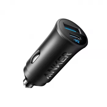 Anker automobilinis įkroviklis 30W 2 prievadai Juodas Greitas įkrovimas