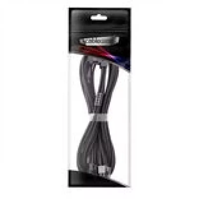 PCIe maitinimo prailginimo laidas CableMod C-Series Pro Variant A 90° 16 kontaktų į 2×8 kontaktų juodas