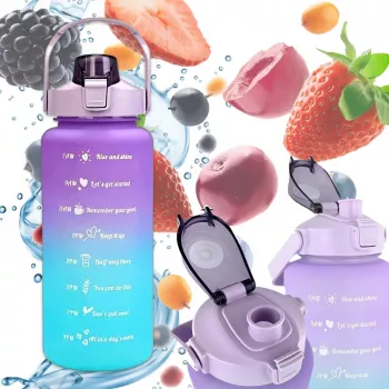 Extralink Motyvacinis butelis, vandens butelis, 2000 ml, violetinė-mėlyna, BUT-992