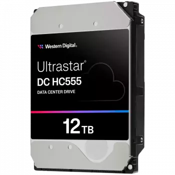 Kietasis diskas WD Ultrastar DC HC555 12TB 512e SE, 3.5 colio, 512 MB, 7200 aps./min., SATA, NP3