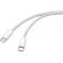 Renkforce USB laidas USB-C® kištukas, USB-C® kištukas 1,00 m Baltas Vytos poros RF-6056882