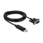 Serijinis kabelis DeLOCK 66282 Juodas 1,8 m RS-232 USB Type-A