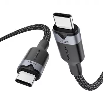 Laidas USB-C į USB-C 2.0 Vention 3.1 5A 240W 2m juodas