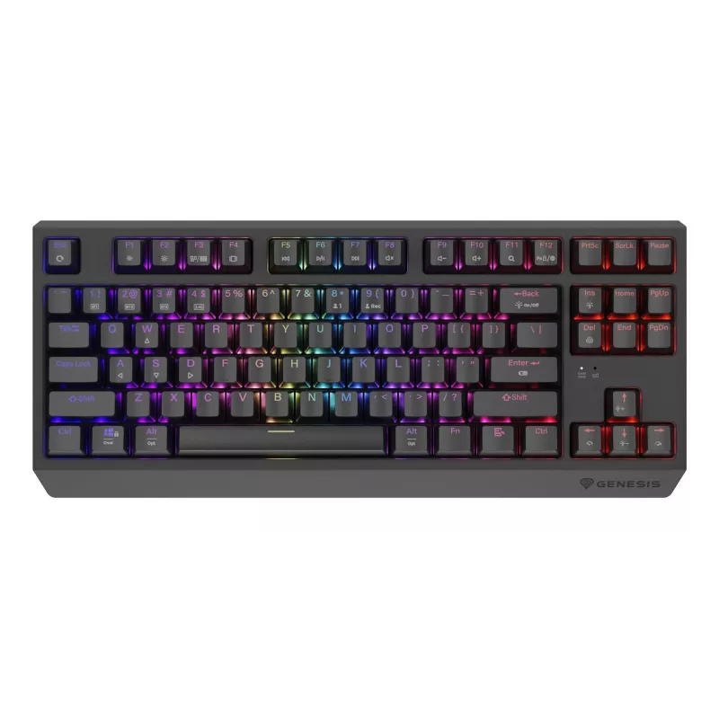 GENESIS Thor 230 TKL klaviatūra žaidimams USB + RF belaidė + Bluetooth QWERTY JAV anglų juoda