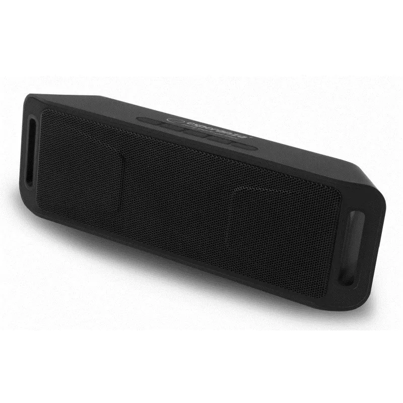 Nešiojamas stereo garsiakalbis ESPERANZA FOLK Juodas — 6 W RMS, Bluetooth, MicroSD, LiPo baterija
