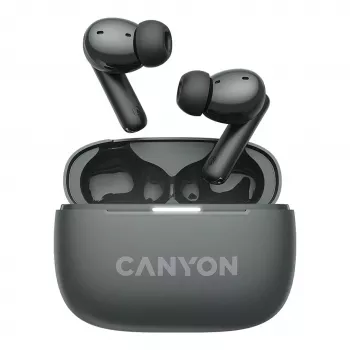 Canyon CNS-TWS10BK Ausinės ir ausų įdėklai True Wireless Stereo (TWS) Į ausį Skambučiai/Muzika/Sportas/Kasdienis naudojimas USB Type-C Bluetooth Juodos (CNS-TWS10BK)