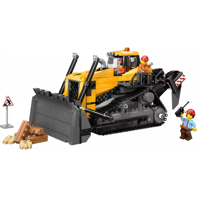 Konstrukcinis buldozeris LEGO 60466, City serija, 682 detalės, 3 minifigūrėlės, rekomenduojamas amžius 8+, dydis 120×240×130 mm