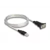 DeLOCK 63465 Serijinis kabelis USB-A į DB-9, 1,8 m, juodas/skaidrus