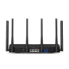 Stalinis maršrutizatorius MERCUSYS MR47BE — trijų juostų Wi‑Fi 7 (2.4/5/6 GHz), 9300 Mbps, 3× RJ‑45, 2.5GbE, 6 išorinių antenų