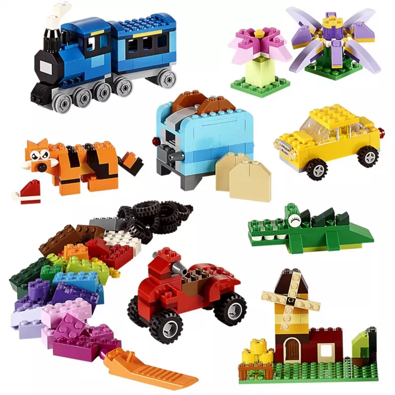 LEGO 10696 Classic Vidutinė kūrybinė plytų dėžė su lengvu laikymu, spalvingos plytos, statybų rinkinys žaislams vaikams, berniukams ir mergaitėms nuo 4 metų