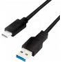 Logilink USB laidas - USB A (kištukas) į USB-C (kištukas) abipusis - USB 3.2 Gen 1 - 3 A - 2 m - Juodas (CU0170)