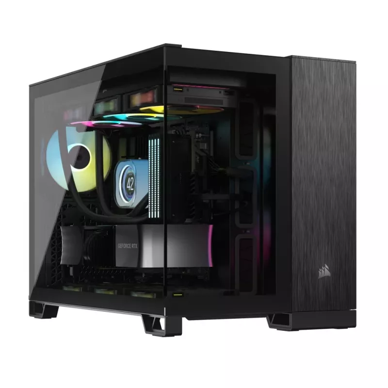 Korpusas Corsair CC-9011287-WW 2500X Midi Tornis Aliuminis, Juodas