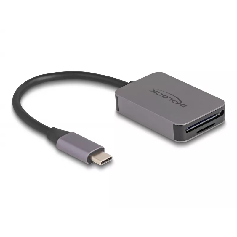 DeLOCK USB Type-C SD/Micro SD kortelių skaitytuvas, aliuminis, 5000 Mbit/s