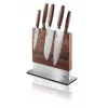 Magnetinis peilių laikiklis GEFU 13958 Guard – nerūdijantis plienas ir riešutmedis, 90×250×256 mm