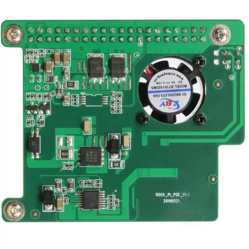 ALLNET PoE Hat Radxa Rock 3A plokštei, 802.3at – priedas maitinimui per Ethernet