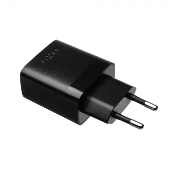 Fiksuotas dvigubas USB kelioninis įkroviklis FIXC17N-2U-BK, 17W, nešiojamas USB maitinimo adapteris, juodas