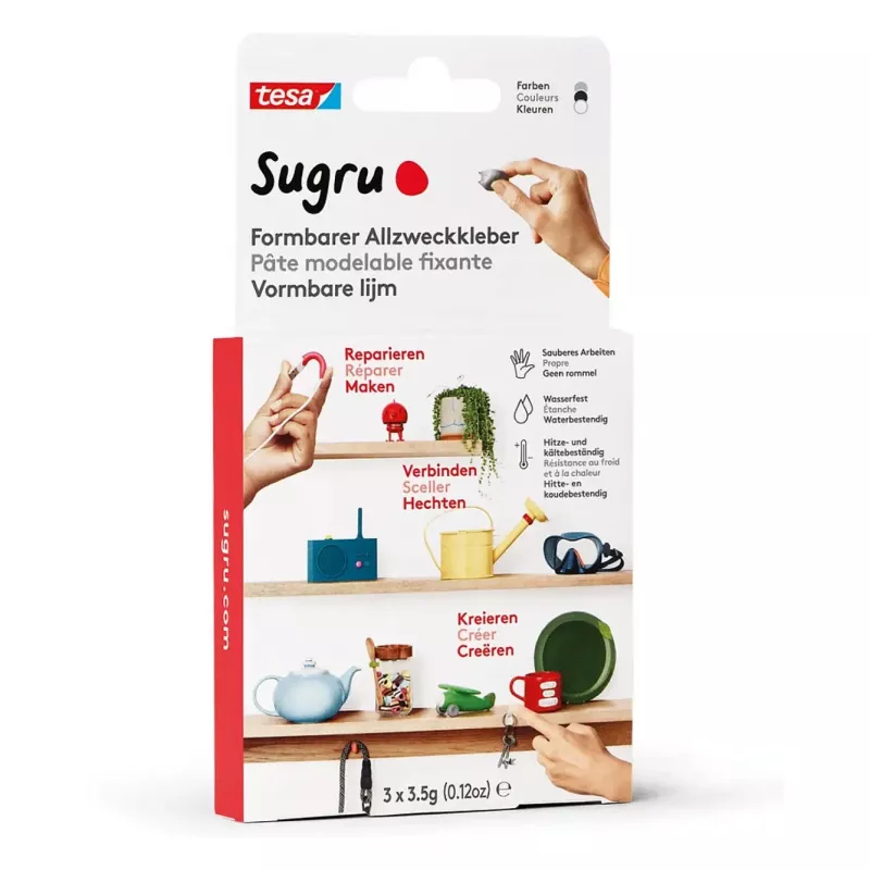 Tesa Sugru formuojami universalūs klijai 3 vnt. juodi