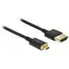 HDMI kabelis DeLOCK HDMI-A / HDMI Micro-D 3 m