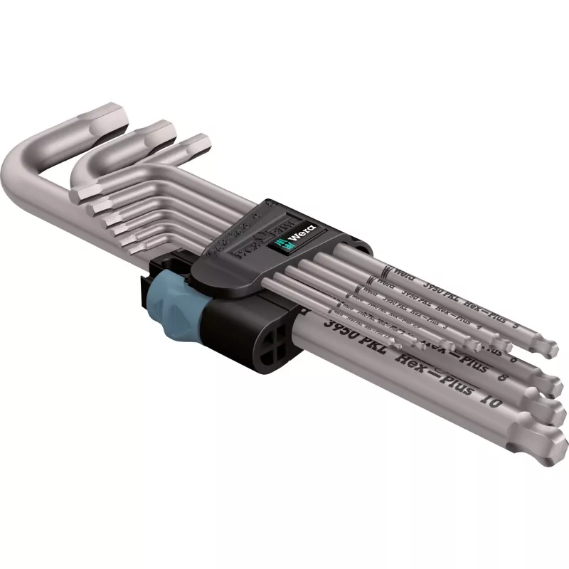 Wera 05073544001 šešiabriaunių raktų L formos rinkinys metrinis 9 vnt