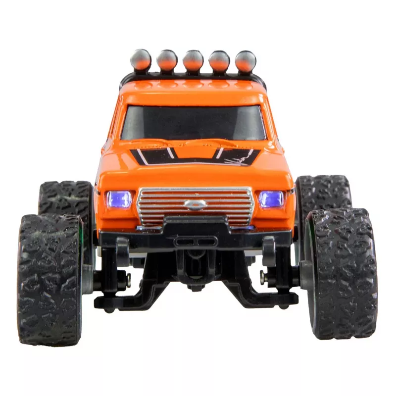 Nuotoliniu valdymu monster truck Amewi DieCast 1:64 RTR Oranžinis, liejto korpuso, paruoštas važiuoti