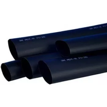 3M TE100037593 - Termosusitraukiantis vamzdelis - Juodas - Poliolefinas - 100 cm - 3,2 cm - 7,5 mm (7000037643)