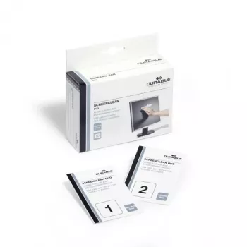 Durable SCREENCLEAN duo 5721 – šlapių ir sausų servetėlių rinkinys ekranų valymui