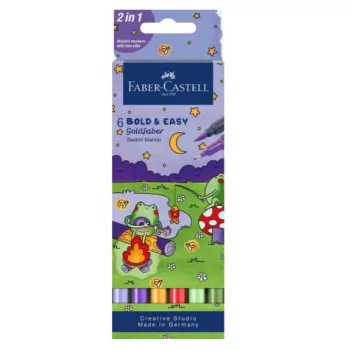 Marker rinkinys Faber‑Castell 164814 – 6 spalvotų žymeklių rinkinys, Vokietija
