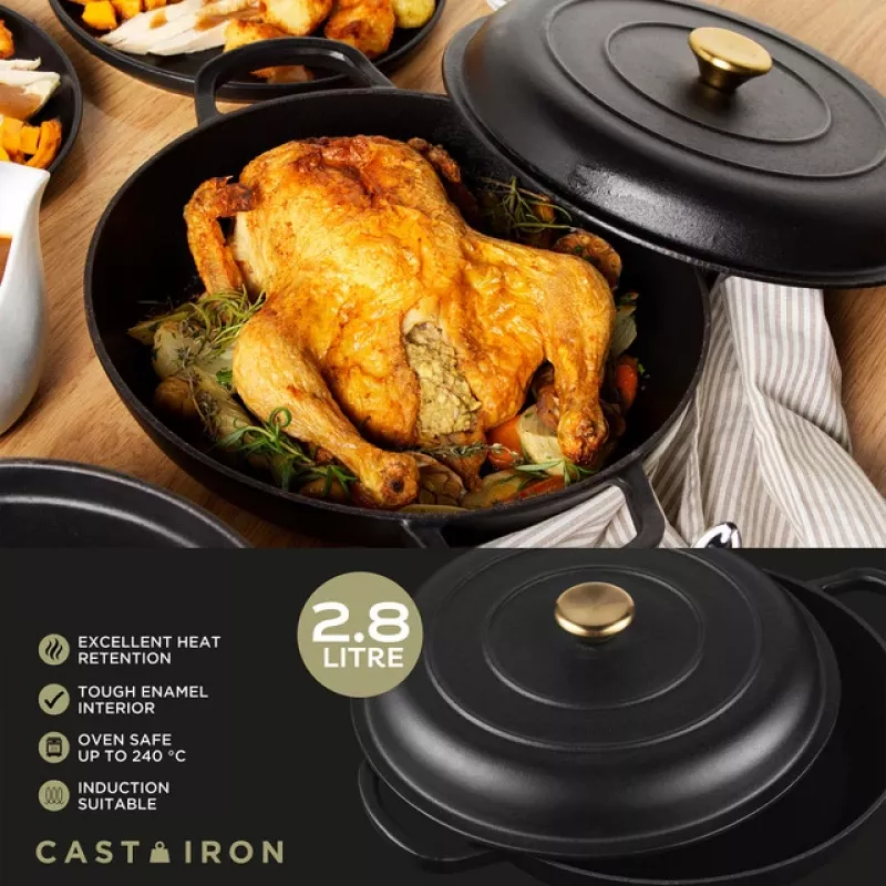Ketaus troškintuvas Russell Hobbs RH02525BEU7 30 cm, juodas