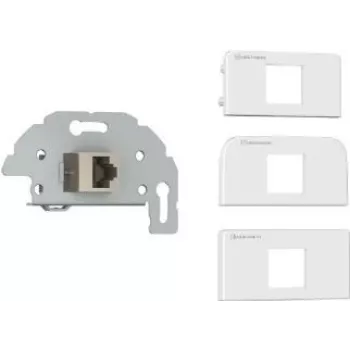 Kindermann 7456-423 Cat-6/6A (RJ45) jungiamoji plokštelė Sch./Klemmt., balta RAL 9010 (7456000423)