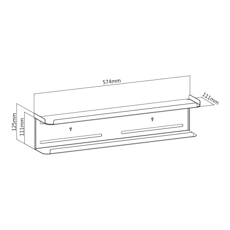 Maclean MC-904 2 viename lentyna ant sienos ar TV nugarėlės, max 2 kg