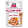 Šlapias ėdalas katėms Brit Fillets in Gravy – lašišos filė padaže, 85 g maišelis, BRIT Care, suaugusioms katėms, drėgnis 82%