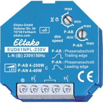 Universalus reguliatorius-perjungiklis EUD61NPL-230V (61100832) – minimali apkrova tik 4W