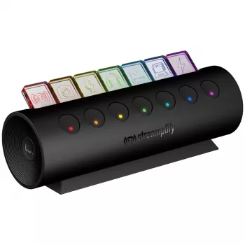 Streamplify HUB CTRL 7, 7x USB 3.0 Type A, RGB, 12V, EU maitinimo laidas - juoda