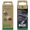 USB adapteris 4smarts 541615 — USB Type-A (šeimininkas) į USB Type-C (išėjimas), juodas, tiesus kištukas-lizdas, 2 vnt. pakuotė