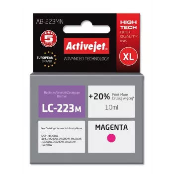 Activejet AB-223MN rašalas (pakaitalas Brother LC223M; Supreme; 10 ml; rausvai violetinė)