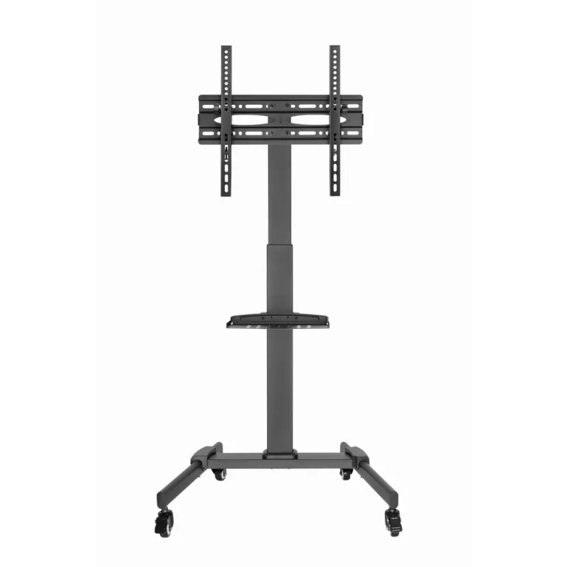 TV stovas GEMBIRD TVS-55T-01 32–55 coliams, plieninis, reguliuojamas aukštis, VESA 100x100–400x400, pakreipimas, ratukai, max 35 kg