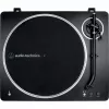 Patefonas Audio-Technica AT-LP70XBTBS, juodas/sidabrinis, visiškai automatinis, diržinė pavara, Bluetooth