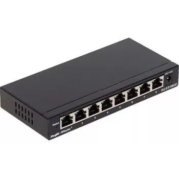 Ruijie Networks RG-ES108GD nevaldomas tinklo jungiklis Gigabit Ethernet (10/100/1000) juodas