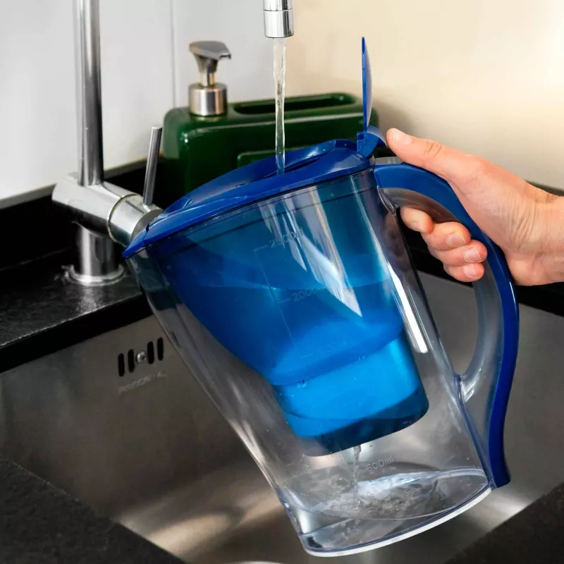 Vandens filtro ąsotis JATA HJAR1001 2,5 L mėlynas permatomas