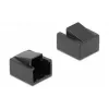DeLOCK 86470 RJ45 kištukų apsauginiai dangteliai, juodi, 10 vnt.