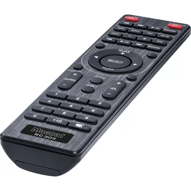 Stereo imtuvas Magnat MC 400 — 2.0 kanalų, 40 W vienam kanalui, CD grotuvas, Wi‑Fi, Bluetooth, DAB/FM, Ethernet (juodas)